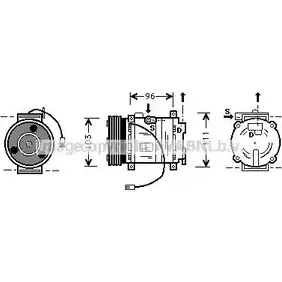 Компрессор кондиционера AVA QUALITY COOLING MZK133 82KB5Y7 2025758 OX6S Z изображение 0