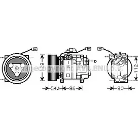 Компрессор кондиционера AVA QUALITY COOLING 5XAZ WOY MZK233 4045385158591 2025767