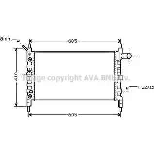 Радиатор охлаждения двигателя AVA QUALITY COOLING OL2026 R 8LR2UZ 2025796 4045385031146