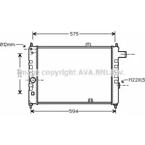Радиатор охлаждения двигателя AVA QUALITY COOLING 2025823 OL2055 K05 B4 4045385031405