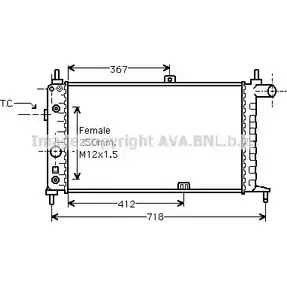 Радиатор охлаждения двигателя AVA QUALITY COOLING Z51RXF 9 OL2065 2025833 4045385031504 изображение 0