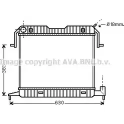 Радиатор охлаждения двигателя AVA QUALITY COOLING OL2105 2025868 R7Q7I1I 4VU SO изображение 0