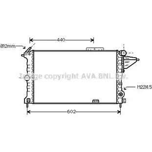 Радиатор охлаждения двигателя AVA QUALITY COOLING 69 AL3H 2025876 OL2119 G7G4F5