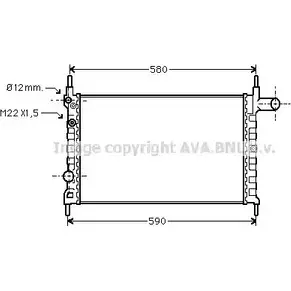 Радиатор охлаждения двигателя AVA QUALITY COOLING XG6ALSC OL2150 2025892 1 N3N4X