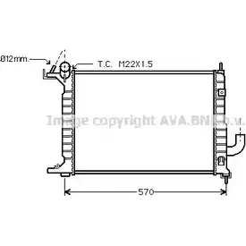 Радиатор охлаждения двигателя AVA QUALITY COOLING 6VX5 0PJ 2025935 X4PAKJH OL2218