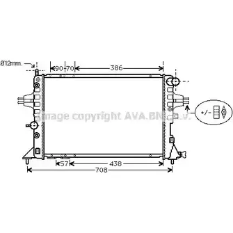 Радиатор охлаждения двигателя AVA QUALITY COOLING C0 YYY B8IST 2025952 OL2253 изображение 0