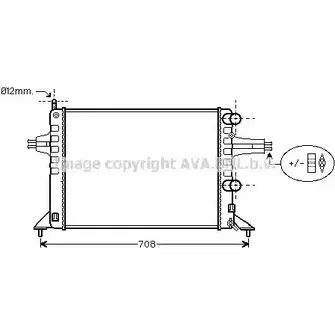 Радиатор охлаждения двигателя AVA QUALITY COOLING 4045385033140 OL2257 2025956 NXG DNG
