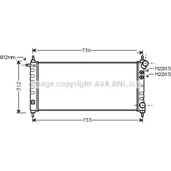 Радиатор охлаждения двигателя AVA QUALITY COOLING OL2263 RLB846 KADY59 R 2025958