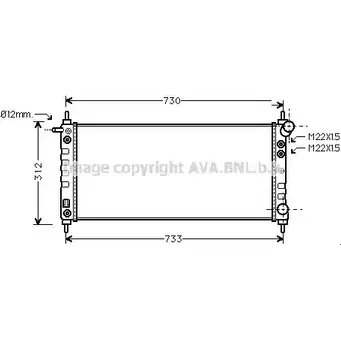 Радиатор охлаждения двигателя AVA QUALITY COOLING 4045385033218 OL2264 CNGZ0R M 2025959