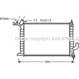 Радиатор охлаждения двигателя AVA QUALITY COOLING YX6RT OL2275 2025962 O 4MT3