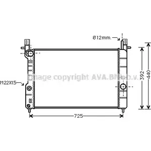 Радиатор охлаждения двигателя AVA QUALITY COOLING 2025963 OL2283 F L1FGR KT2IA