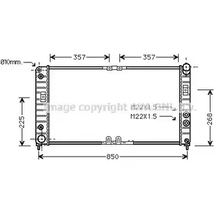 Радиатор охлаждения двигателя AVA QUALITY COOLING UZ R4S0 OL2286 4045385033324 2025966 изображение 0