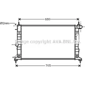 Радиатор охлаждения двигателя AVA QUALITY COOLING OL2323 3SQ1T 2025975 L1L23 1