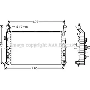 Радиатор охлаждения двигателя AVA QUALITY COOLING OL2345 2 CZUM 2025985 4045385052844