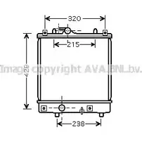 Радиатор охлаждения двигателя AVA QUALITY COOLING OL2382 Z EBY8U 2025995 HD09A