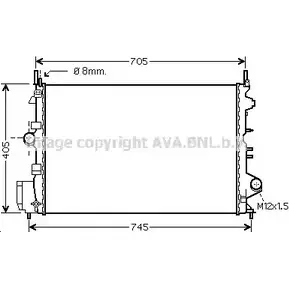 Радиатор охлаждения двигателя AVA QUALITY COOLING Y7 JYVB 1FWXF OL2462 2026018 изображение 0