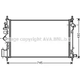 Радиатор охлаждения двигателя AVA QUALITY COOLING 2026021 PICOF OL2469 A3P CGEP изображение 0