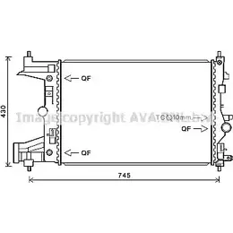 Радиатор охлаждения двигателя AVA QUALITY COOLING 2026030 G HH34M7 46WR0 OL2486 изображение 0