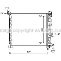 Радиатор охлаждения двигателя AVA QUALITY COOLING OL2567 VU 67CU 4045385172344 2026042