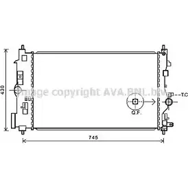 Радиатор охлаждения двигателя AVA QUALITY COOLING AEI7I MHI T0RC 2026048 OL2591