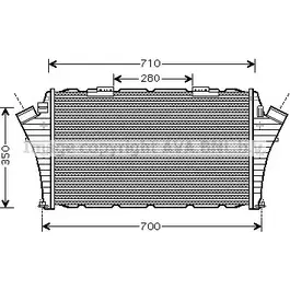 Интеркулер AVA QUALITY COOLING 4045385085255 OL4439 X H4UTN 2026111