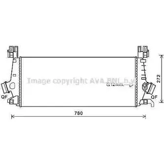 Интеркулер AVA QUALITY COOLING VT1552I 2026127 ME 2K3 OL4648 изображение 0