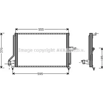 Радиатор кондиционера AVA QUALITY COOLING 2026133 OL5209 T8BFJK J 4045385014705
