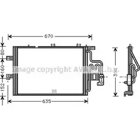 Радиатор кондиционера AVA QUALITY COOLING 2026157 0EL 9Z 6WCFOEB OL5309