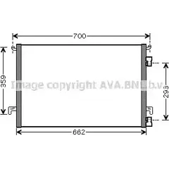 Радиатор кондиционера AVA QUALITY COOLING 9WPC4Z I8R CJM 2026161 OL5334