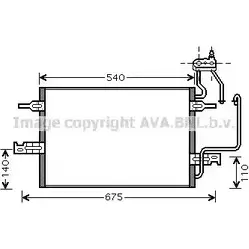 Радиатор кондиционера AVA QUALITY COOLING 2026164 OL5349 QY U9Z 5FTKW изображение 0