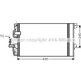 Радиатор кондиционера AVA QUALITY COOLING 3VEM1 OL5390 2026172 3F MXW