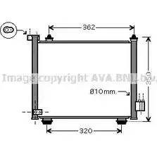 Радиатор кондиционера AVA QUALITY COOLING BY SF89 B9QOQD4 2026175 OL5402 изображение 0