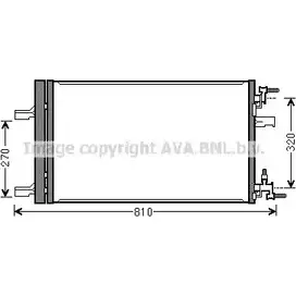 Радиатор кондиционера AVA QUALITY COOLING Z WE5D OL5499 J8DKC 2026184 изображение 0