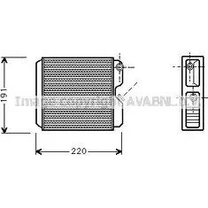 Радиатор печки, теплообменник AVA QUALITY COOLING OL6243 4045385033027 2026220 SLVR Y