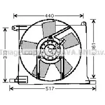 Вентилятор радиатора AVA QUALITY COOLING 2026238 L0H G8 4045385090235 OL7501