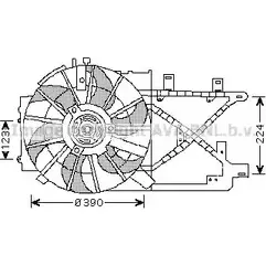 Вентилятор радиатора AVA QUALITY COOLING XK2M0W 6 OL7516 4045385090341 2026253 изображение 0