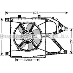 Вентилятор радиатора AVA QUALITY COOLING U0 GCU OL7517 4045385090358 2026254