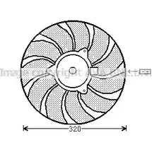 Вентилятор радиатора двигателя AVA QUALITY COOLING PVZ UJ5 8GD8PF 2026276 OL7540