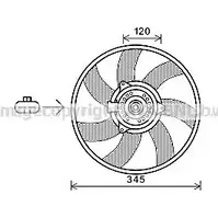Вентилятор радиатора AVA QUALITY COOLING X9O 1N 2026279 4045385170685 OL7565 изображение 0