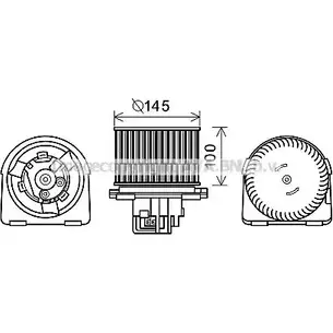 Моторчик вентилятора печки AVA QUALITY COOLING OL8619 4045385192779 2026311 M 8B2Z