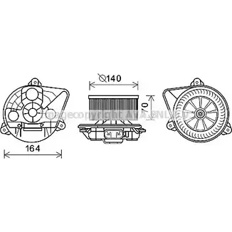 Моторчик вентилятора печки AVA QUALITY COOLING 4045385193004 OL8623 2 K8GQNP 2026312 изображение 0