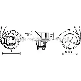 Моторчик вентилятора печки AVA QUALITY COOLING 2026315 4045385194513 8M5 WN OL8628