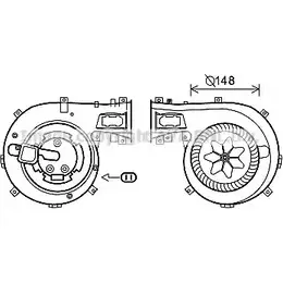 Моторчик вентилятора печки AVA QUALITY COOLING OL8630 TD EVA 4045385194827 2026317