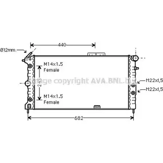 Радиатор охлаждения двигателя AVA QUALITY COOLING ULT ES OLA2173 4045385100071 2026353