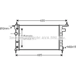 Радиатор охлаждения двигателя AVA QUALITY COOLING OLA2184 0LC GJ 4045385100095 2026356