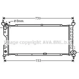 Радиатор охлаждения двигателя AVA QUALITY COOLING OLA2185 2026357 4045385100101 37BZ W