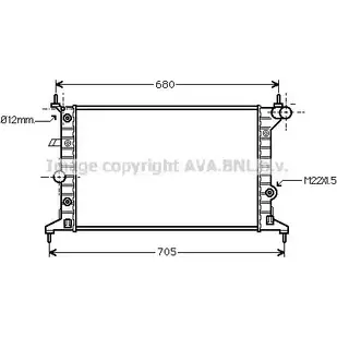 Радиатор охлаждения двигателя AVA QUALITY COOLING 2026367 DEIIZ T 4045385100170 OLA2219 изображение 0