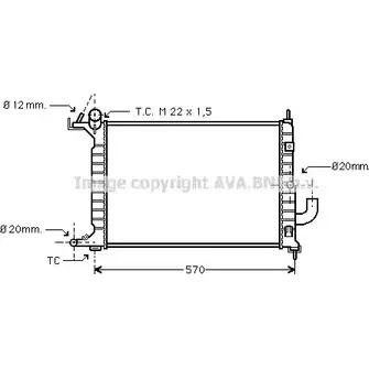 Радиатор охлаждения двигателя AVA QUALITY COOLING 2026369 UK6 MI4 4045385187515 OLA2221