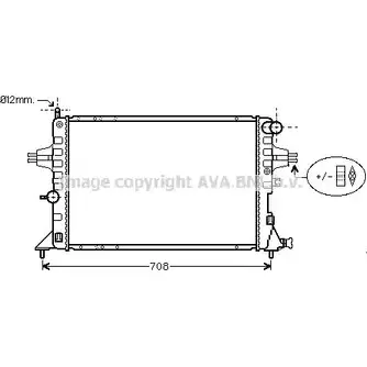 Радиатор охлаждения двигателя AVA QUALITY COOLING H IIABA 2026385 4045385100347 OLA2293