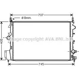Радиатор охлаждения двигателя AVA QUALITY COOLING 4045385066001 N PS5ZE OLA2387 2026406
